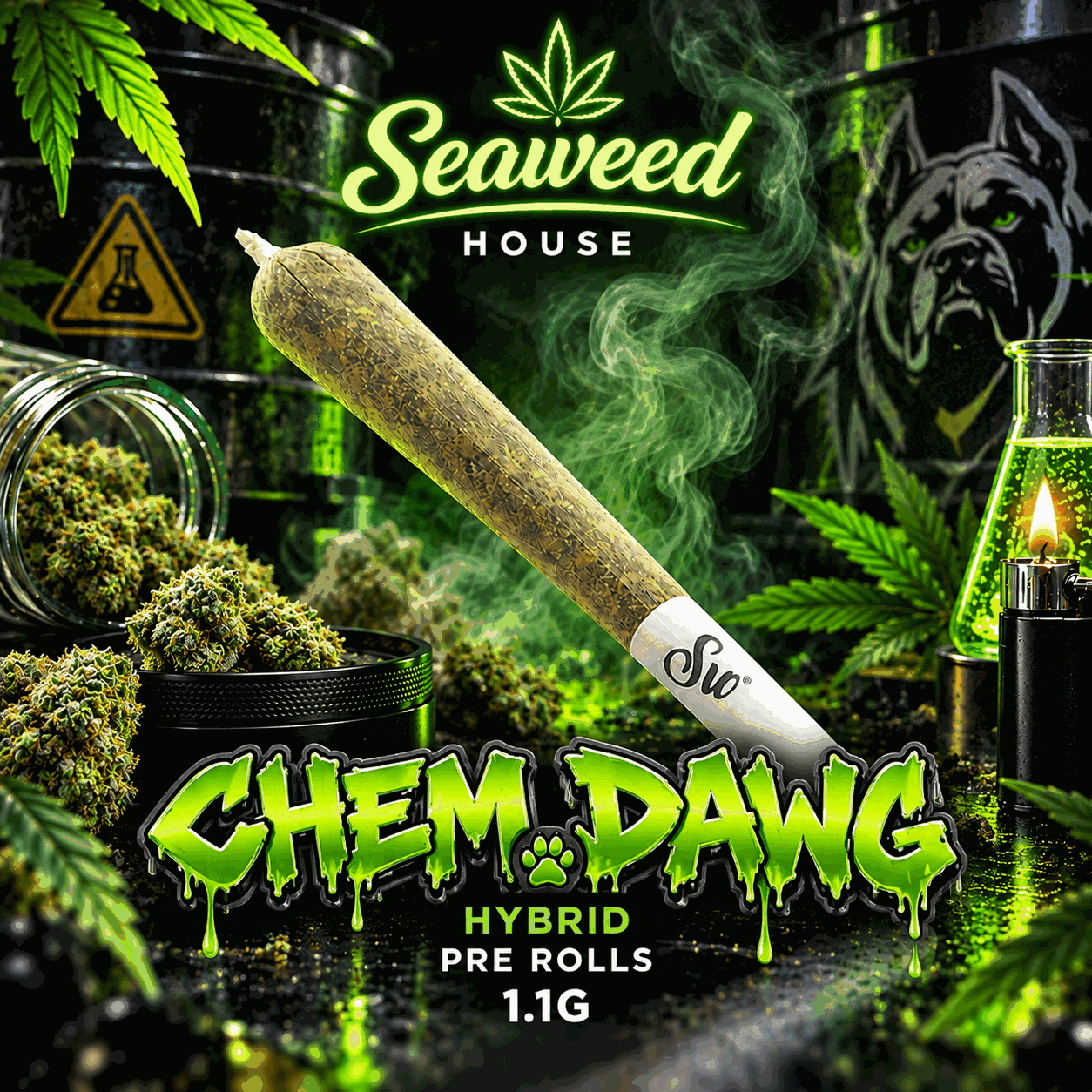 Chem Dawg Hybrid Pre-Roll 1.1g | Seaweed House